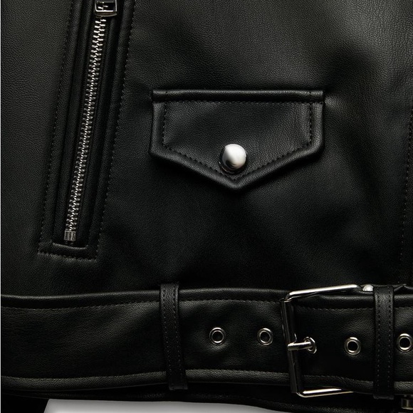 ZARA NWOT | Faux Leather Biker Jacket - Picture 4 of 8